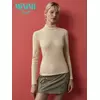 Водолазка с высоким воротником с подворотом (кашкорсе) minimi 1731с fresh beige, , 44 (S), MINIMI, - 1