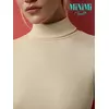 Водолазка с высоким воротником с подворотом (кашкорсе) minimi 1731с fresh beige, , 44 (S), MINIMI, - 6