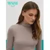Водолазка с высоким воротником с подворотом (кашкорсе) minimi 1731с fresh cappuccino, , 42 (XS), MINIMI, - 4