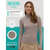 Водолазка с высоким воротником с подворотом (кашкорсе) minimi 1731с fresh cappuccino, , 42 (XS), MINIMI, - 6