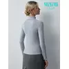 Водолазка с высоким воротником с подворотом (кашкорсе) minimi 1731с fresh grigio melange, , 44 (S), MINIMI, - 2