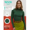 Водолазка с высоким воротником с подворотом (кашкорсе) minimi 1731с fresh verde foresta, , 44 (S), MINIMI, - 4