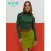 Водолазка с высоким воротником с подворотом (кашкорсе) minimi 1731с fresh verde foresta, , 44 (S), MINIMI, - 1
