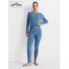 Лонгслив женский "термо" с длинным рукавом omsa omd 1612t pv jeans, , 50 (XL), OMSA, - 8