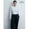 Лонгслив женский прямого кроя omsa omt_d1631 bianco, , 52 (2XL), OMSA, - 3