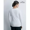 Лонгслив женский прямого кроя omsa omt_d1631 bianco, , 52 (2XL), OMSA, - 2