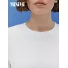 Женский лонгслив из кашкорсе minimi 1611с fresh bianco, , 42 (XS), MINIMI, - 4