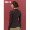 Женский лонгслив из кашкорсе minimi 1611с fresh cioccolata, , 42 (XS), MINIMI, - 2