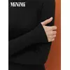 Женский лонгслив из кашкорсе minimi 1611с fresh nero, , 42 (XS), MINIMI, - 4