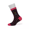 Носки детские (мордочки) omsa kids calzino 21p74 nero/fuxia, , 23-26 (14-16), OMSA, - 1