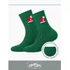 Детские теплые высокие носки с шерстью (новый год) omsa kids calzino 21n64 verde, , 23-26 (14-16), OMSA, - 1