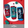 Носки детские с новогодним рисунком (санта) omsa kids calzino 21n65 jeans, , 35-38 (20-22), OMSA, - 3