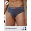 Трусы мужские слипы бесшовные omsa omb 2225 viscose vi grafit, , 50 (XL), OMSA, - 1