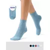 Женские зимние высокие носки в рубчик minimi inverno 3305 blu chiaro, , 39-41 (25-27), OMSA, - 1