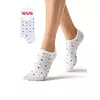 Женские укороченные носки из хлопка в горошек minimi trend 4203 bianco, , 39-41 (25-27), MINIMI, - 5