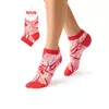 Укороченные женские носки с абстрактным рисунком minimi trend 4218 corallo multicolor, , 39-41 (25-27), MINIMI, - 1