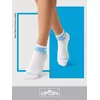 Короткие носки унисекс со сленговыми надписями omsa freestyle 619 bianco/blu chiaro, , 42-44 (27-29), OMSA, - 1