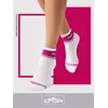 Короткие носки унисекс со сленговыми надписями omsa freestyle 619 bianco/viola, , 42-44 (27-29), OMSA, - 1