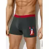 Трусы мужские omsa omu 1234-24b new year grigio scuro melange/rosso, , 46 (M), OMSA, - 1