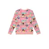 Хлопковый женский свитшот с ярким принтом и надписями ©disney ld 951 pink fun, 18С-726ТСП, 170-92, CONTE ELEGANT,  - 4