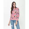 Хлопковый женский свитшот с ярким принтом и надписями ©disney ld 951 pink fun, 18С-726ТСП, 170-92, CONTE ELEGANT,  - 1