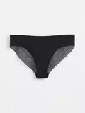 Бесшовные женские трусы «бикини» из хлопка с итальянским кружевом demure lb 1279 black, , 90/XS, CONTE ELEGANT, - 1