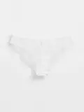 Трусы женские «бикини» из хлопка с кружевом light day lb 1271 off-white, , 90/XS, CONTE ELEGANT, - 1
