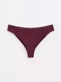 Трусы женские "бразилиана" из премиального хлопка classic basic lbr 1349 bordo, , 94/S, CONTE ELEGANT, - 1