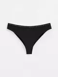 Трусы женские "бразилиана" из премиального хлопка classic basic lbr 1349 black, , 90/XS, CONTE ELEGANT, - 1