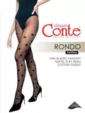 Фантазийные колготки в крупный горох rondo grafit, , 2, CONTE ELEGANT, - 1