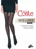 Сияющие колготки с имитацией мелкой сетки rete lurex nero, , 2, CONTE ELEGANT, - 1