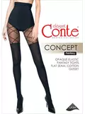 Колготки с имитацией гольфинов conte concept nero, , 2, CONTE ELEGANT, - 1