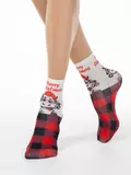 Носки женские с новогодними рисунками fantasy 70 конте 085 mix, , 36-39 (23-25), CONTE ELEGANT, - 1