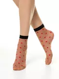Носки женские с рисунком «сердечки» fantasy 19с-111/1сп natural, , 36-39 (23-25), , - 1