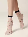 Носки женские с рисунком «сердечки» fantasy 19с-111/1сп panna, , 36-39 (23-25), , - 1