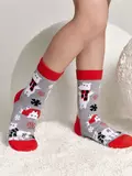 Новогодние детские носки new year 647 серый, , 16-18, CONTE-KIDS, - 1