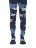 Хлопковые детские колготки tip-top conte-kids с люрексом 517 темно-синий, , 140-146 (22), CONTE-KIDS, - 1