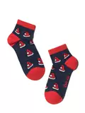 Новогодние детские носки conte-kids (короткие) 304 темно-синий, , 20-22, CONTE-KIDS, - 1