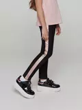 Стильные леггинсы для девочки с термоэффектом mini urban new nero-dusty rose, , 122,128-64, CONTE ELEGANT, - 1