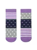 Хлопковые детские носки "веселые ножки" 282 серый-сиреневый, , 18, CONTE-KIDS, - 1