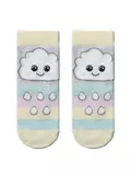 Хлопковые носки tip-top с пушистым рисунком "тучка" 424 светло-серый, , 16, CONTE-KIDS, - 1