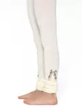 Леггинсы для девочек conte-kids viva (декор) 000 кремовый, , 128-134, CONTE-KIDS, - 1