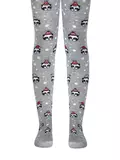 Новогодние детские колготки «xmas panda» conte-kids 554 серый, , 62-74 (12), CONTE-KIDS, - 1