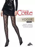 Колготки женские в ромбы с эффектом мелкой сетки fantasy vogue nero, , 5, CONTE ELEGANT, - 1