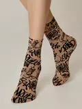 Носки женские с рисунком «граффити» fantasy 22с-50сп nero-natural, , 36-39 (23-25), CONTE ELEGANT, - 1