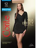 Тонкие эластичные женские колготки prestige 12 den beige, , 2, CONTE ELEGANT, - 1