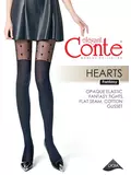 Колготки женские с имитацией гольфинов hearts fantasy nero, , 4, CONTE ELEGANT, - 1