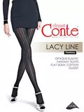 Колготки женские с ажурным рисунком и полосами lacy line nero, , 3, CONTE ELEGANT, - 1