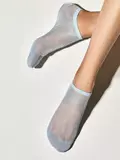 Ультракороткие носки из вискозы с ажурным переплетением active (ультракороткие, люрекс) 277 голубой, , 38-39 (25), CONTE ELEGANT, - 1