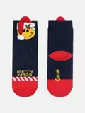 Носки детские новогодние new year (махровая стопа) 952 темно-синий, , 16-18, CONTE-KIDS, - 1